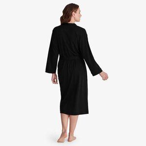 Pima Cotton Kimono Robe - Black, M